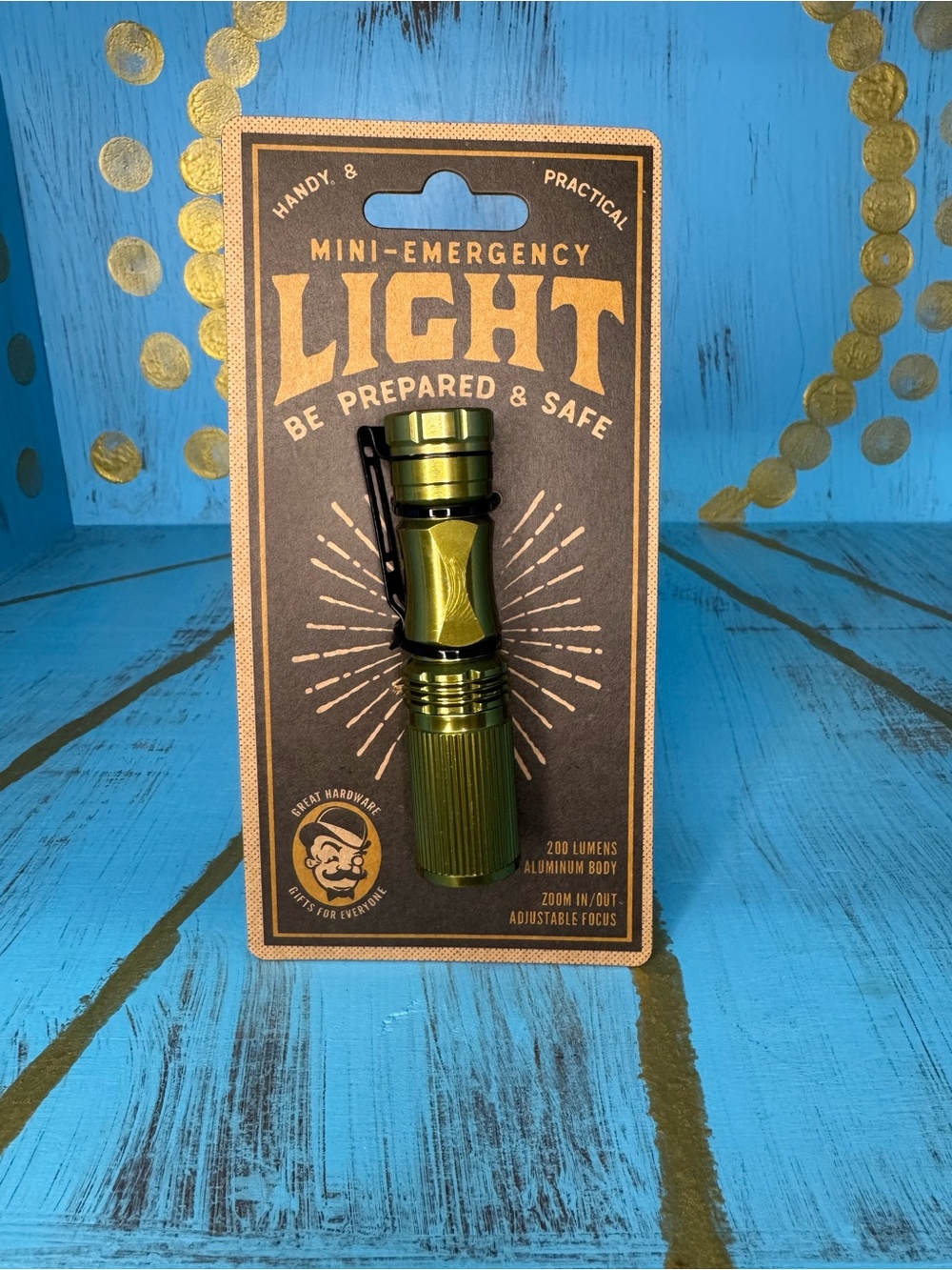 NWT Mini-Emergency Light - Brass